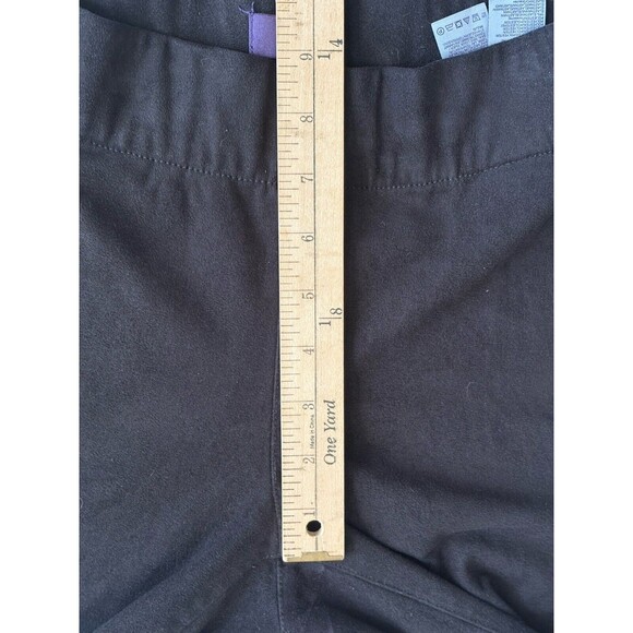 NYDJ Pull on Leggings Suede Look Women's 4 Long Black Elastic Waist Stretch - Picture 9 of 14